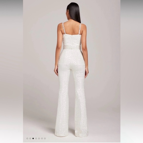 Nadine Merabi White Jumpsuit S - Picture 4 of 5